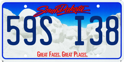 SD license plate 59SI38