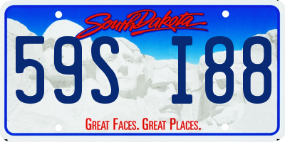 SD license plate 59SI88