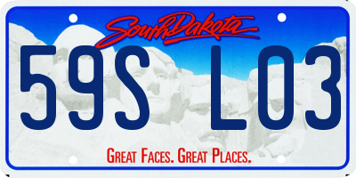 SD license plate 59SL03
