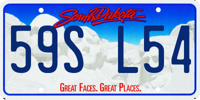 SD license plate 59SL54