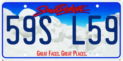 SD license plate 59SL59