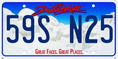 SD license plate 59SN25