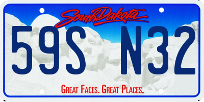 SD license plate 59SN32