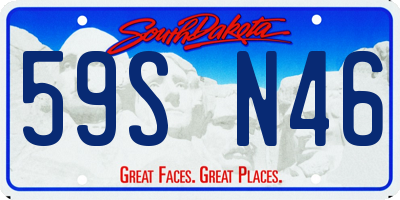 SD license plate 59SN46