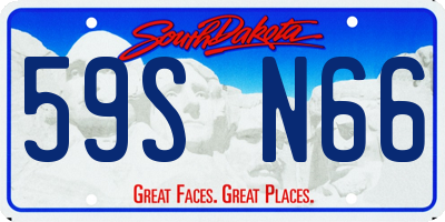 SD license plate 59SN66