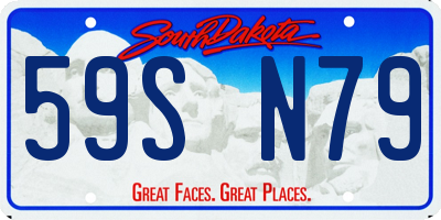 SD license plate 59SN79