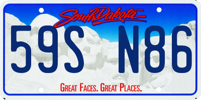 SD license plate 59SN86