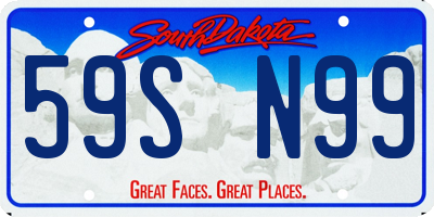 SD license plate 59SN99