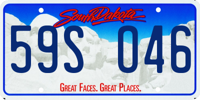 SD license plate 59SO46