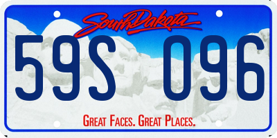 SD license plate 59SO96