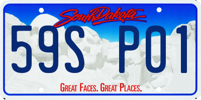 SD license plate 59SP01