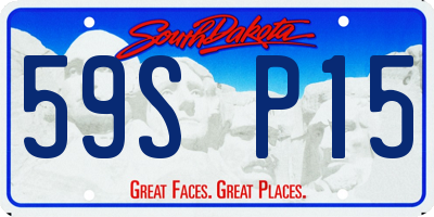 SD license plate 59SP15
