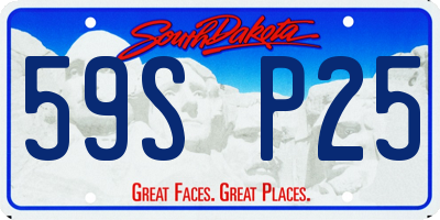 SD license plate 59SP25