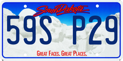 SD license plate 59SP29