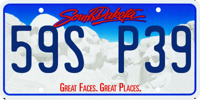 SD license plate 59SP39