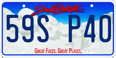 SD license plate 59SP40