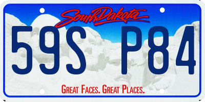 SD license plate 59SP84