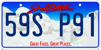 SD license plate 59SP91