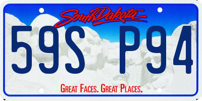 SD license plate 59SP94