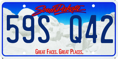 SD license plate 59SQ42