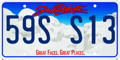 SD license plate 59SS13