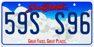 SD license plate 59SS96