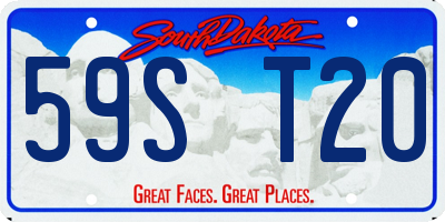 SD license plate 59ST20