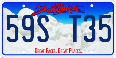 SD license plate 59ST35