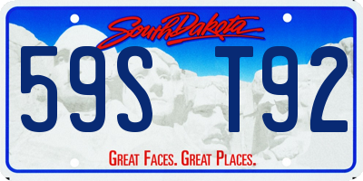 SD license plate 59ST92