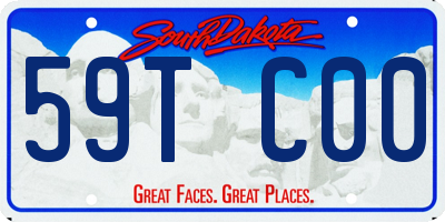 SD license plate 59TC00