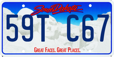 SD license plate 59TC67