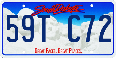 SD license plate 59TC72