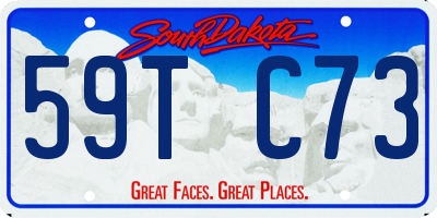 SD license plate 59TC73