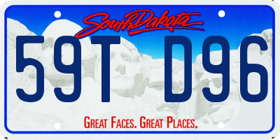 SD license plate 59TD96