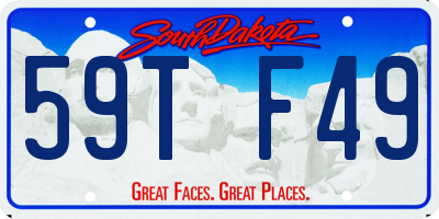 SD license plate 59TF49