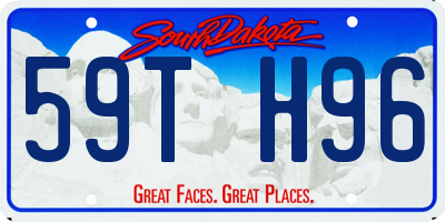 SD license plate 59TH96