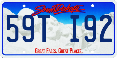SD license plate 59TI92