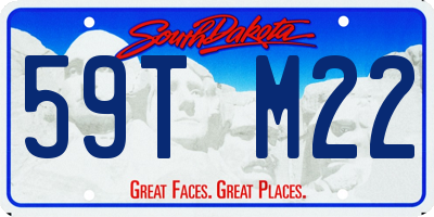 SD license plate 59TM22