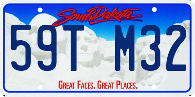 SD license plate 59TM32
