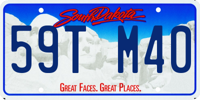 SD license plate 59TM40