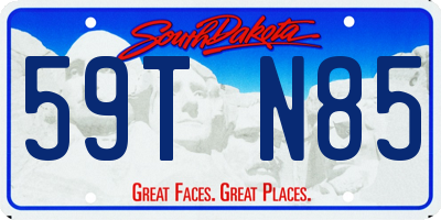 SD license plate 59TN85