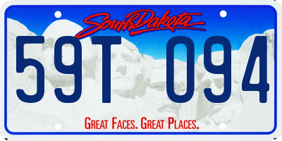 SD license plate 59TO94