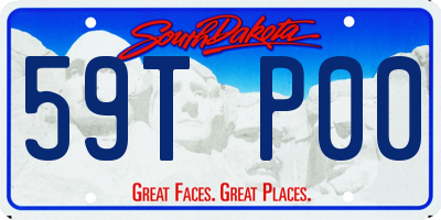 SD license plate 59TP00