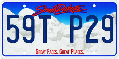 SD license plate 59TP29