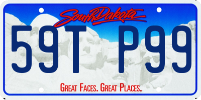 SD license plate 59TP99