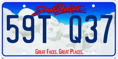 SD license plate 59TQ37