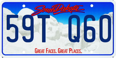 SD license plate 59TQ60