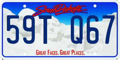 SD license plate 59TQ67