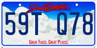 SD license plate 59TQ78