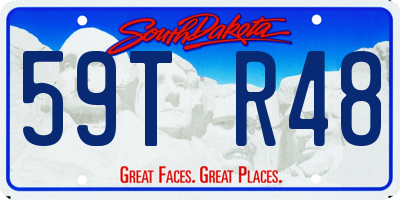 SD license plate 59TR48